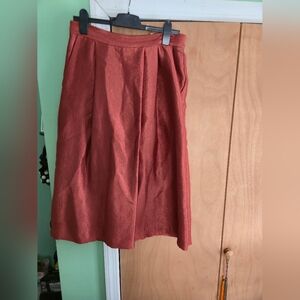 H And M RUST Skirt Size 12